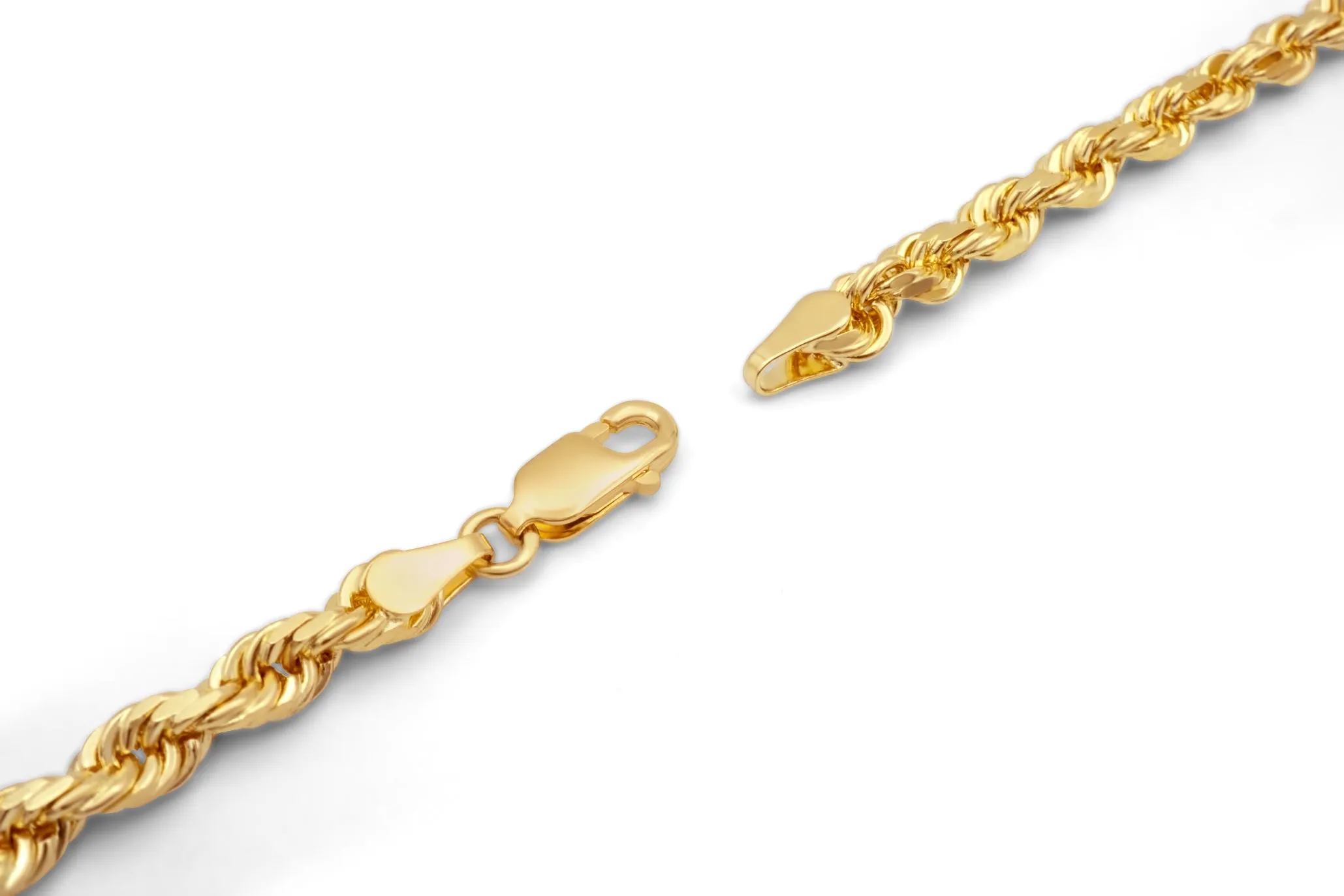 10K Yellow Gold Solid Rope Chain 3mm