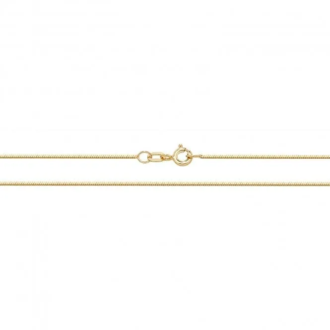9ct Yellow Gold DC Snake Chain Necklace