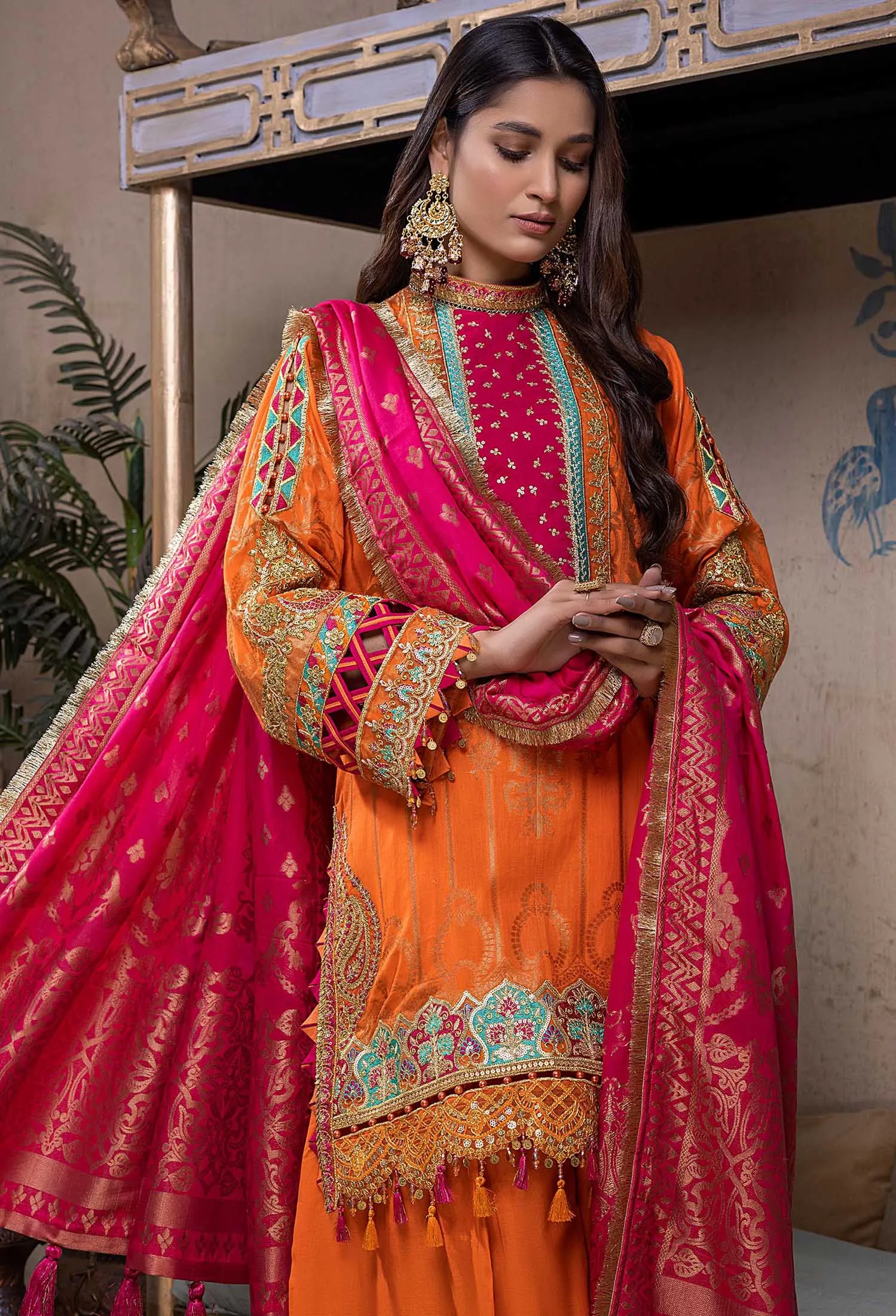 Adan's Libas Naqsh · Schiffli Embroidered Jacquard Lawn Collection – Marigolds