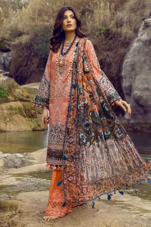 Adan's Libas Wadi-e-Soan Lawn Collection Peachy Punch -04