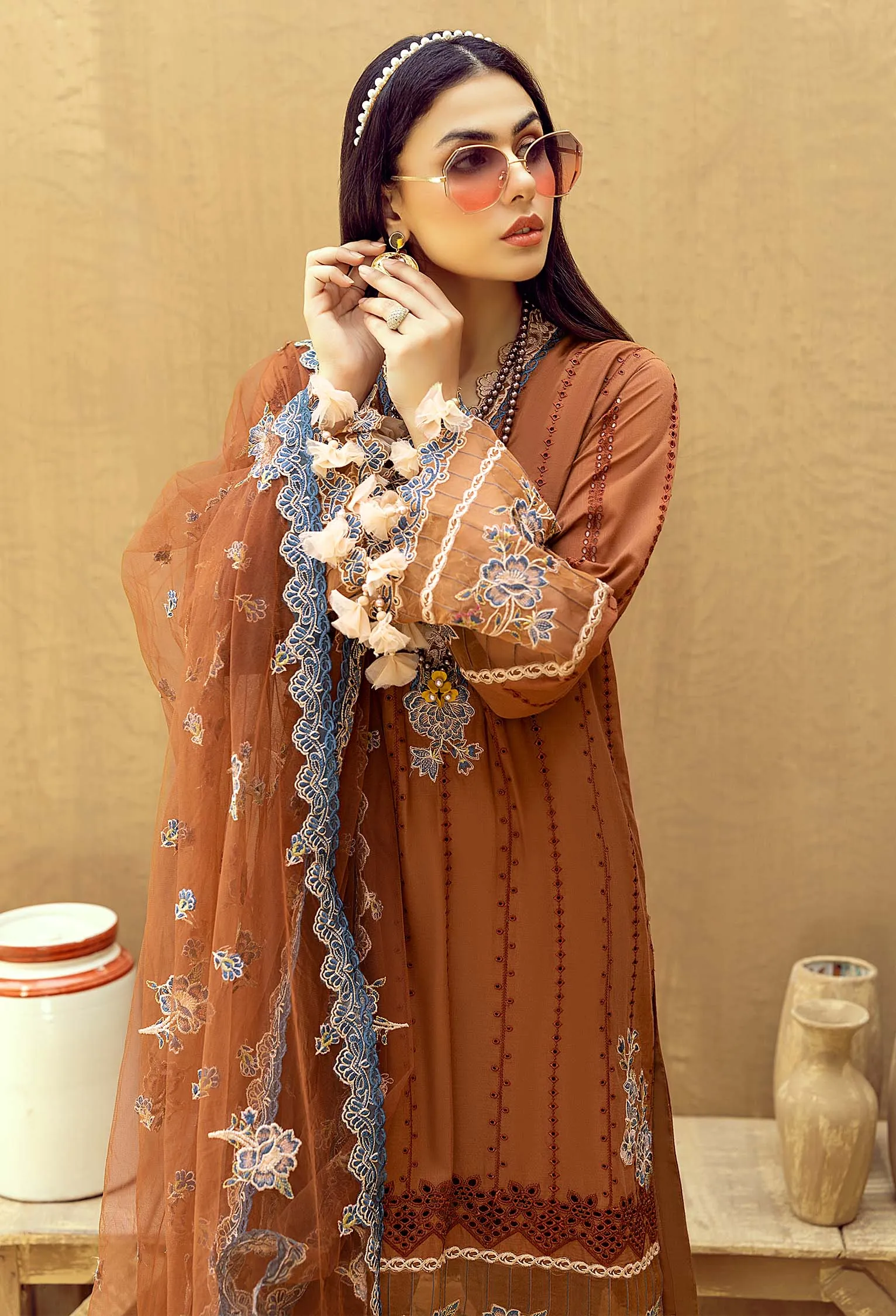 Adan's Libas Zaire Lawn Collection – Drift Wood