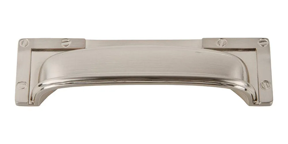 Atlas Homewares Campaign L-Bracket Cup Pull 96MM CC 382-BRN Brushed Nickel