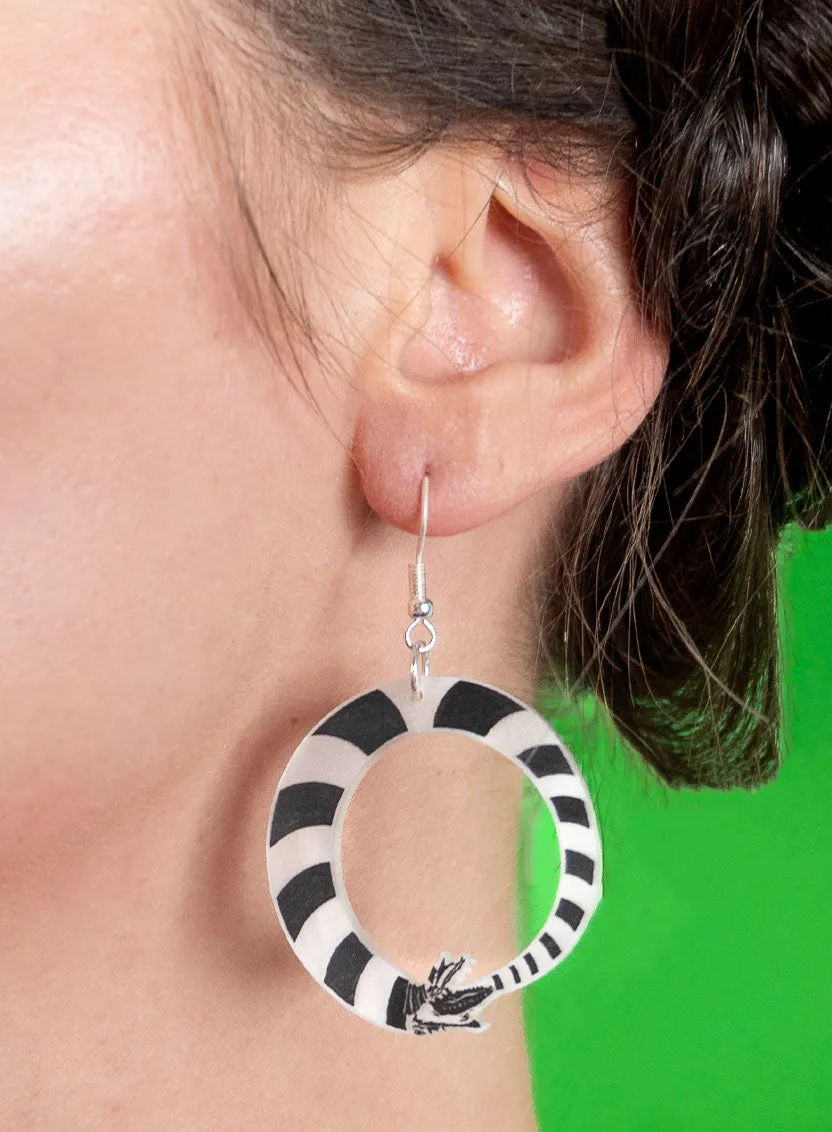 Beetlejuice Sandworm Earrings