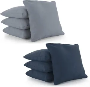 Cornhole Bags Set of 8 by Tailor Spot Corn-Filled ACA Regulation 25  Colors (Navy-Gray)