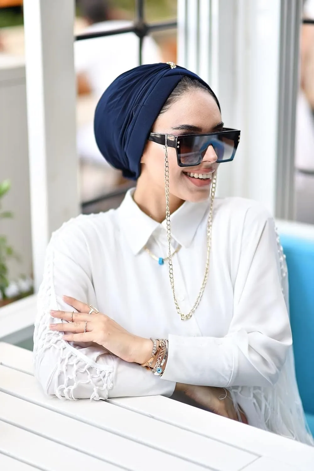Cross Turban for Women - Hair Wraps and Head Wraps - Hijab Undercap and Instant Caps
