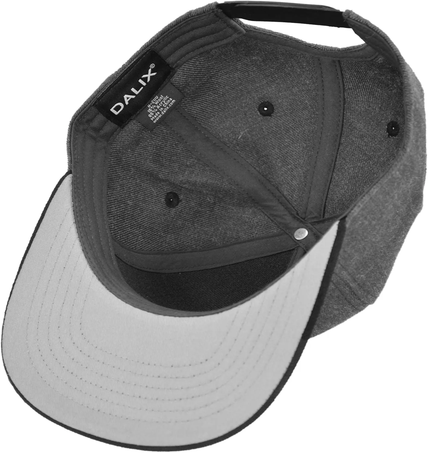 DALIX Premium Wool Blend Hat Flat Bill Cap Snapback Black Dark Gray Maroon Light