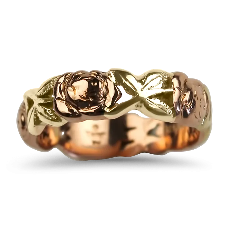 Estate 14k Rose Gold Orange Blossom Band