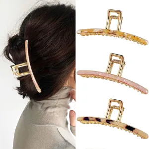 FAELBATY Big Butterfly Hair Claw Clips for Women - 4.7" Acetate and Metal Hair Accessories for Long, Thick Hair (3 Pcs)