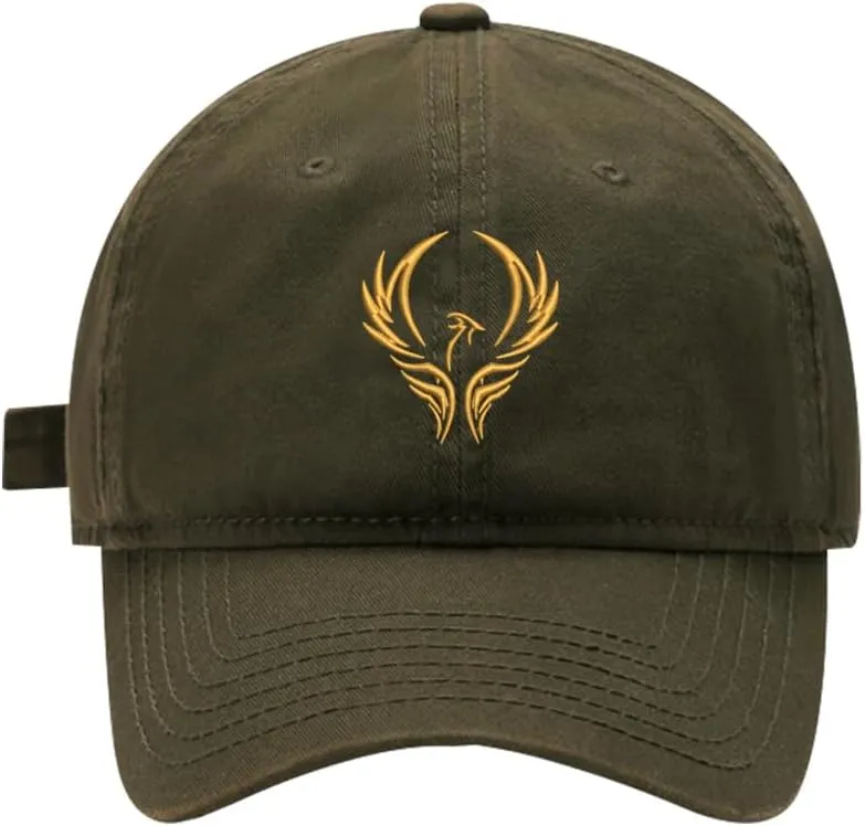 FANNOO Unisex Baseball Caps - Phoenix-Fire Phoenix Embroidered Hats for Men Women Cotton Adjustable Embroidery Cap Dad Hat