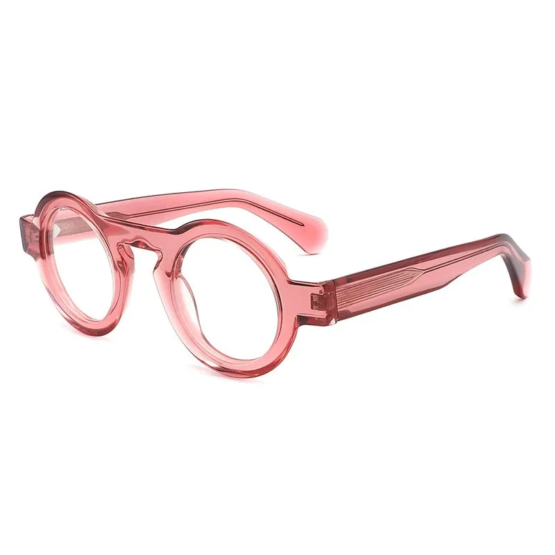Gatenac Unisex Full Rim Round Handcrafted Acetate Frame Eyeglasses Gxyj771