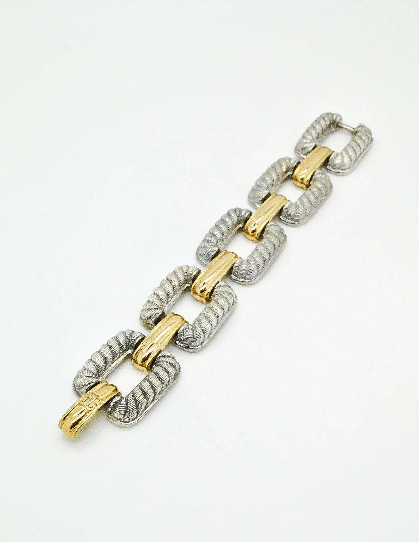 Givenchy Vintage Two Tone Twisted Rope Bracelet