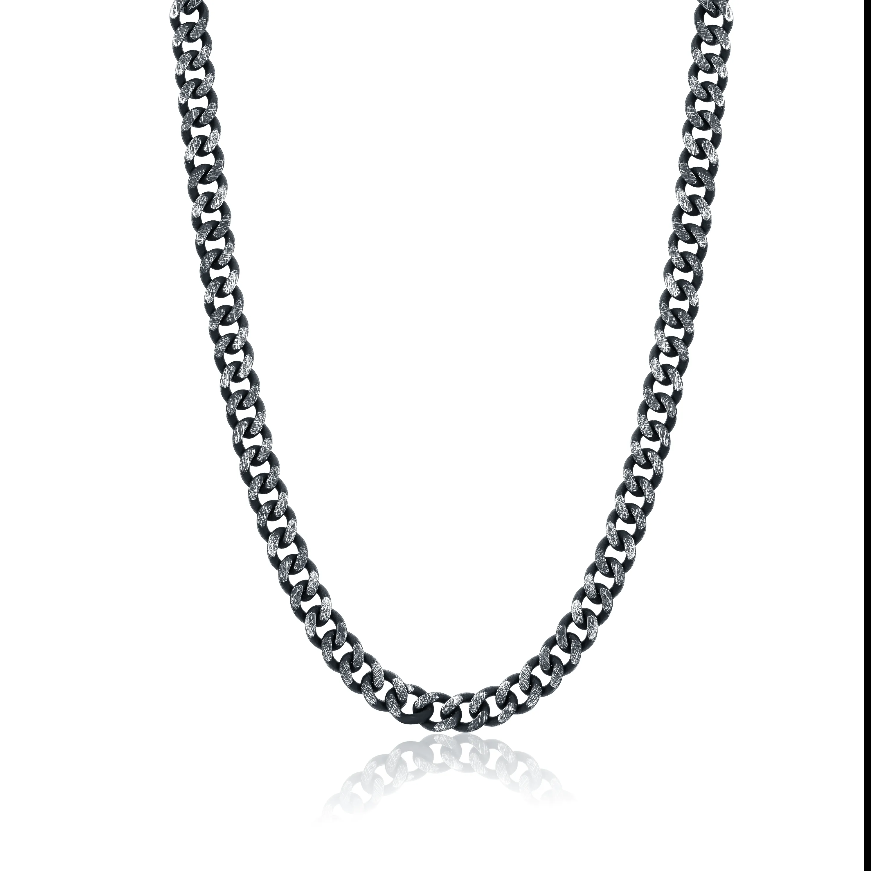 Italgem Men's 22" 8.6mm IP Steel Cuban Chain Necklace