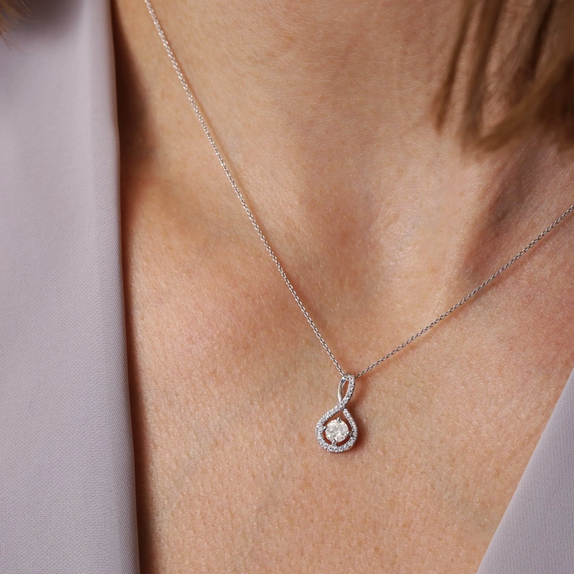 Kirsty | 9ct White Gold 0.33ct tw Lab Grown Diamond Necklace