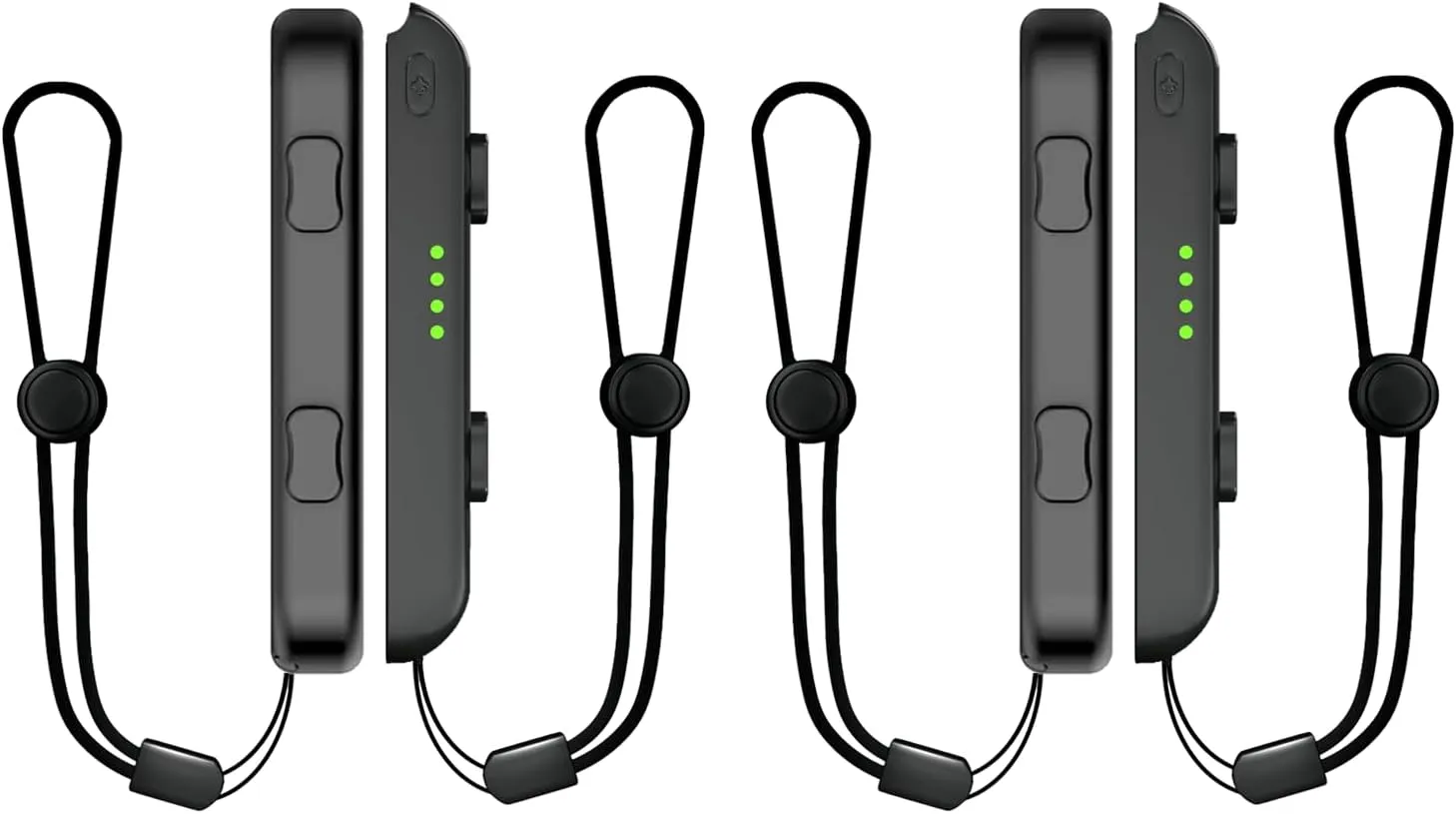 Lonxmovs 4 Pack Wrist Strap for Switch Joycon - Replacement Accessories for Joy con Straps (Black 4 Pack)
