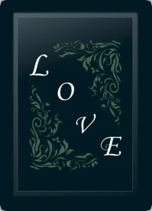 Love Floral Diagonal Sage Logo Panel