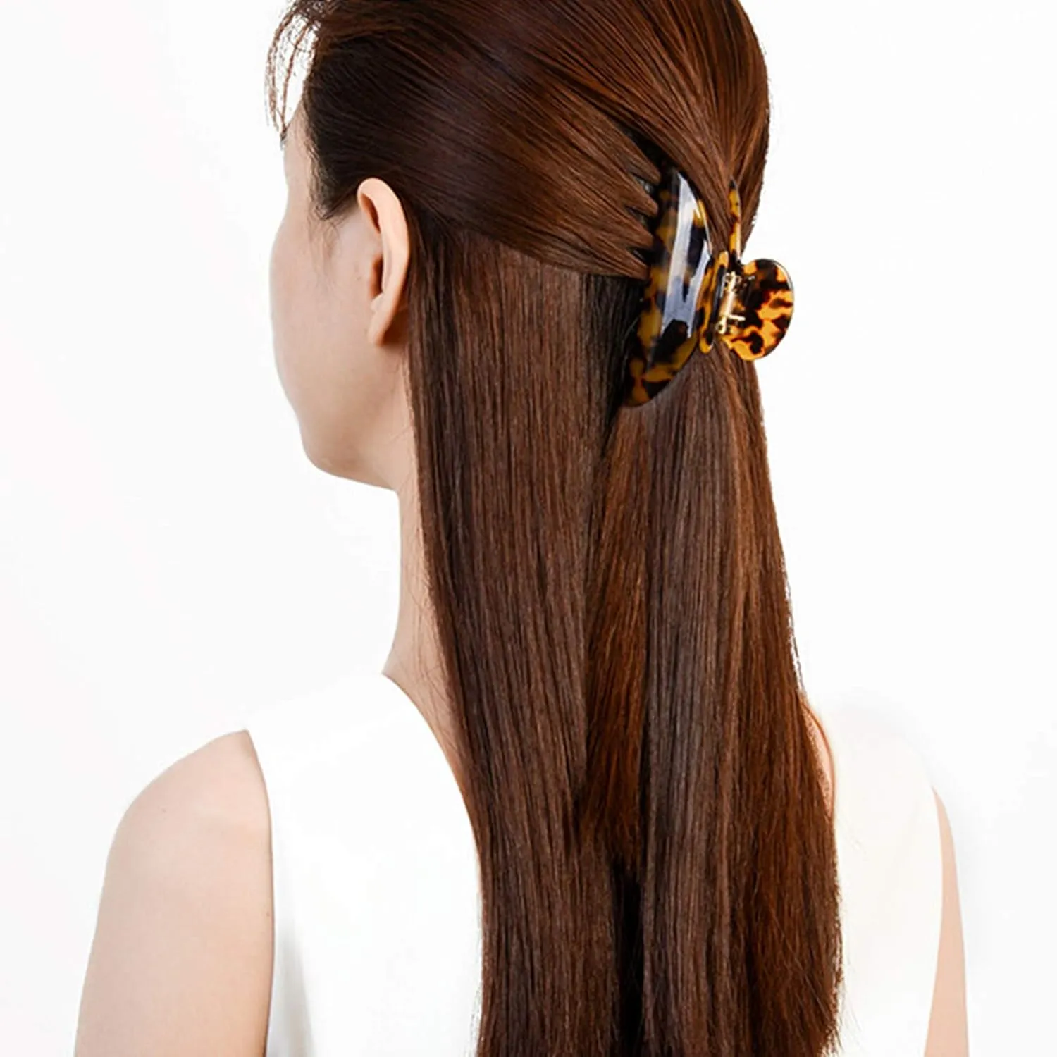 Medium Claw Hair Clips for Women Girls Tortoise Hair Jaw Clips Celluloid Hair Claw Clamps Leopard Print Hair Clasp 3 Pack Mother's Day Gifts