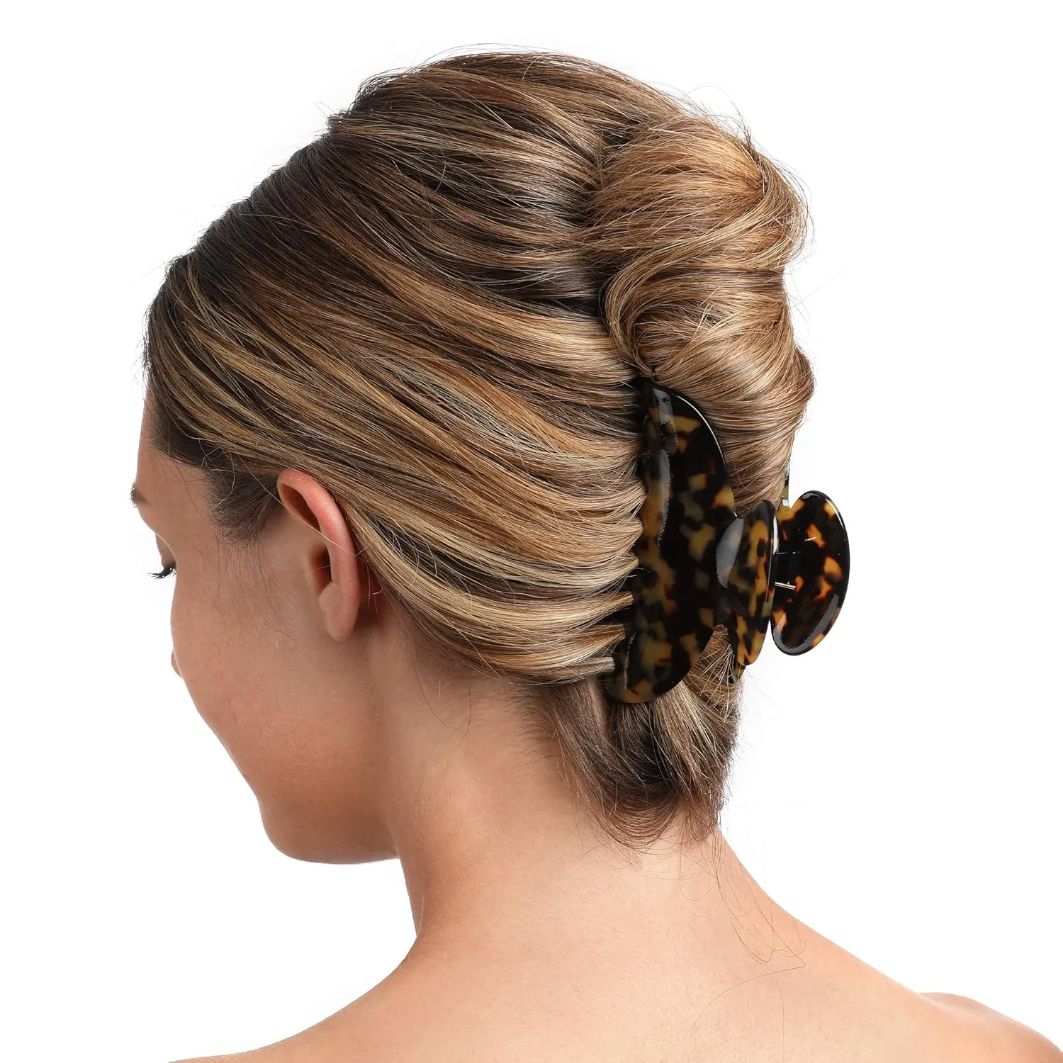 Medium Claw Hair Clips for Women Girls Tortoise Hair Jaw Clips Celluloid Hair Claw Clamps Leopard Print Hair Clasp 3 Pack Mother's Day Gifts