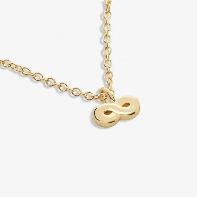 Mini Charms Infinity Gold Plated 46cm   5cm Necklace 7048