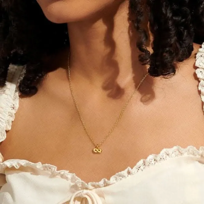 Mini Charms Infinity Gold Plated 46cm   5cm Necklace 7048