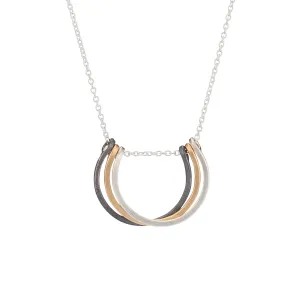 mixed small honey petals necklace