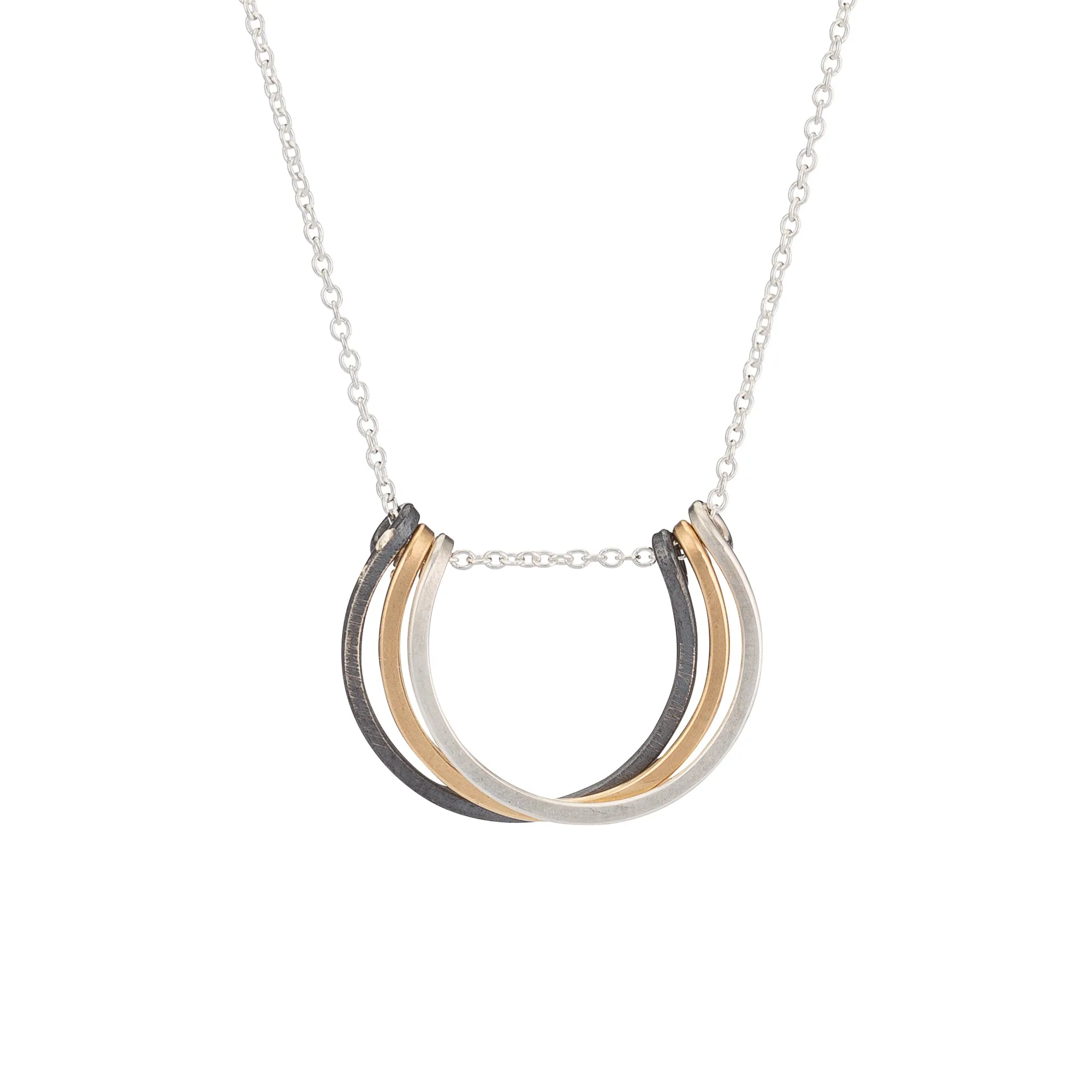mixed small honey petals necklace