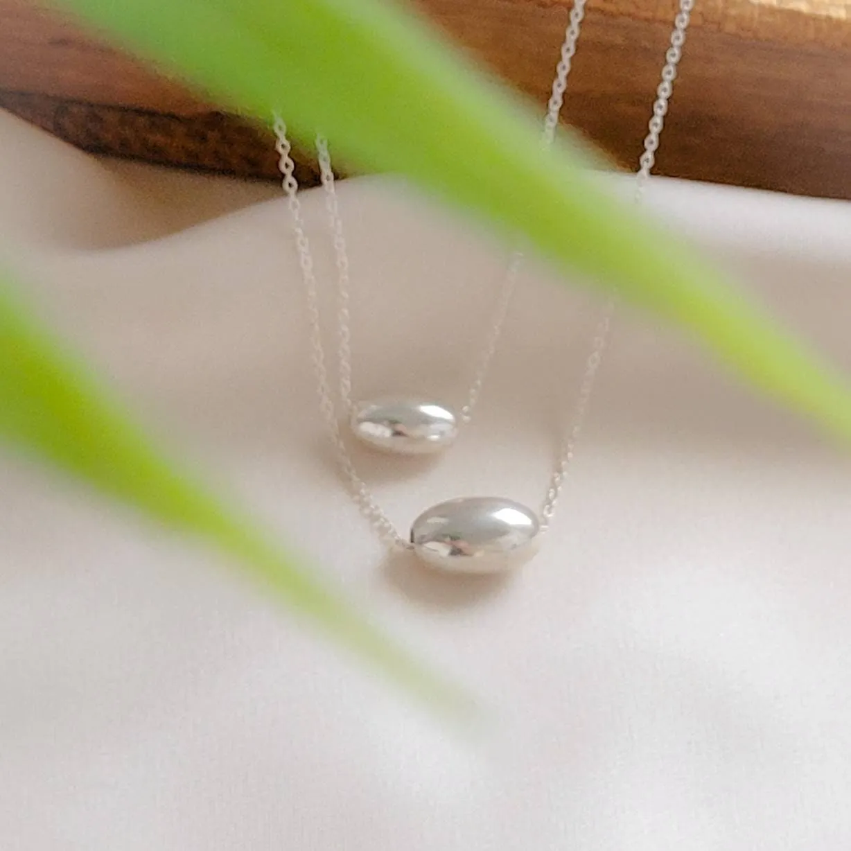 Modern Floating Bead Necklace