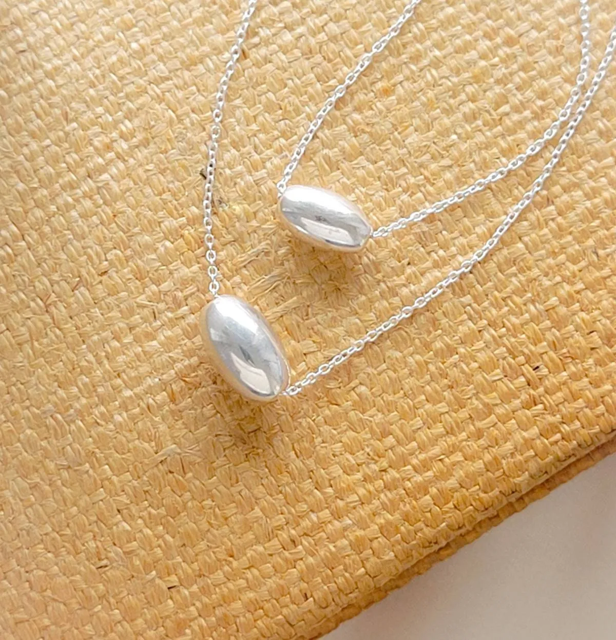 Modern Floating Bead Necklace