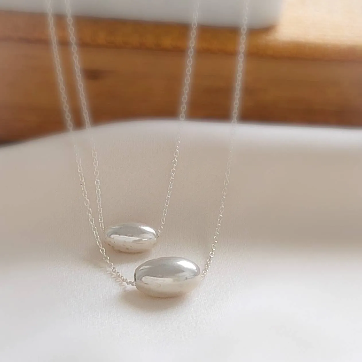Modern Floating Bead Necklace