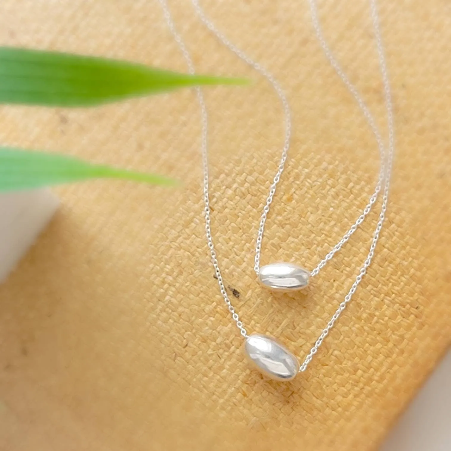 Modern Floating Bead Necklace