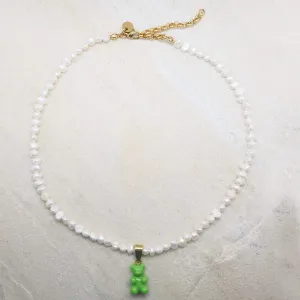 NOSTALGIC BEAR NECKLACE GREEN