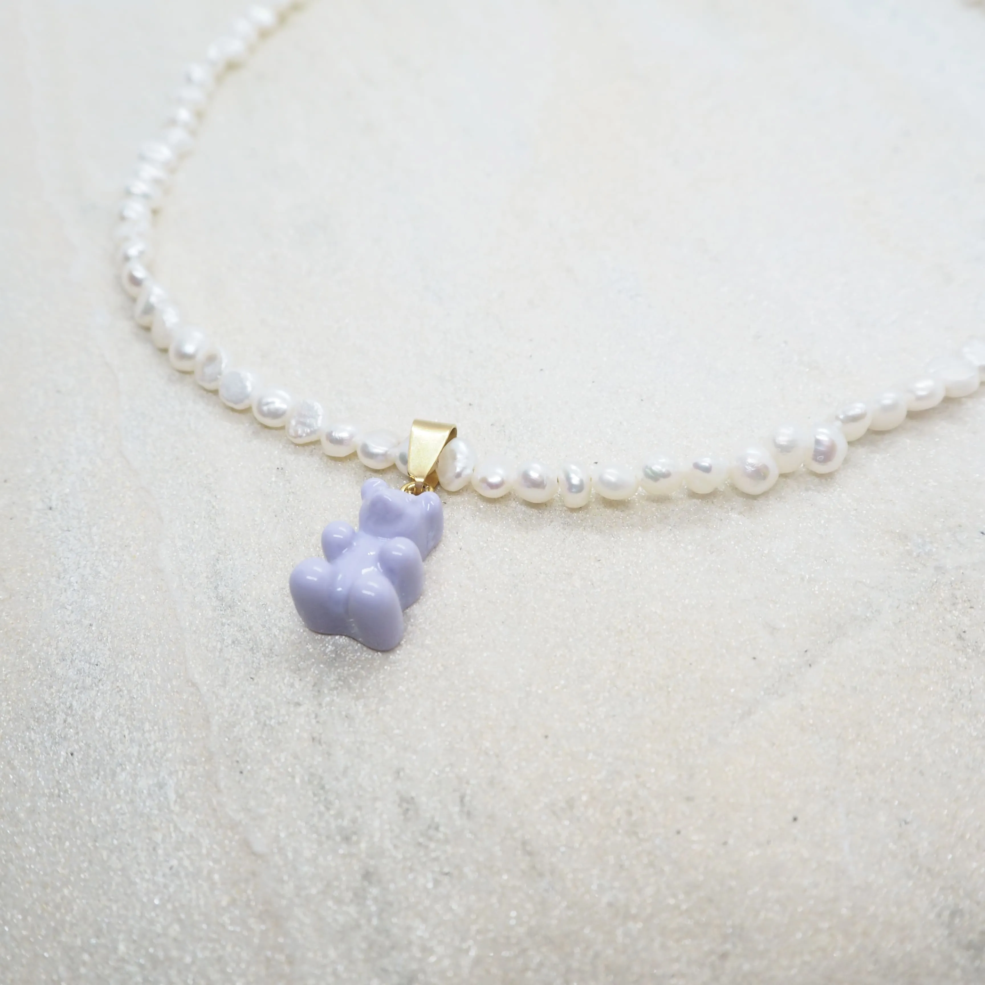 NOSTALGIC BEAR NECKLACE LIGHT PURPLE