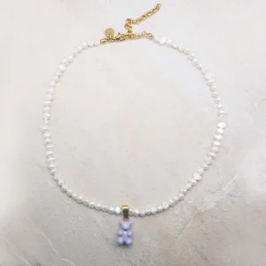 NOSTALGIC BEAR NECKLACE LIGHT PURPLE