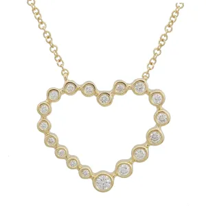 Open Heart Bezel Necklace