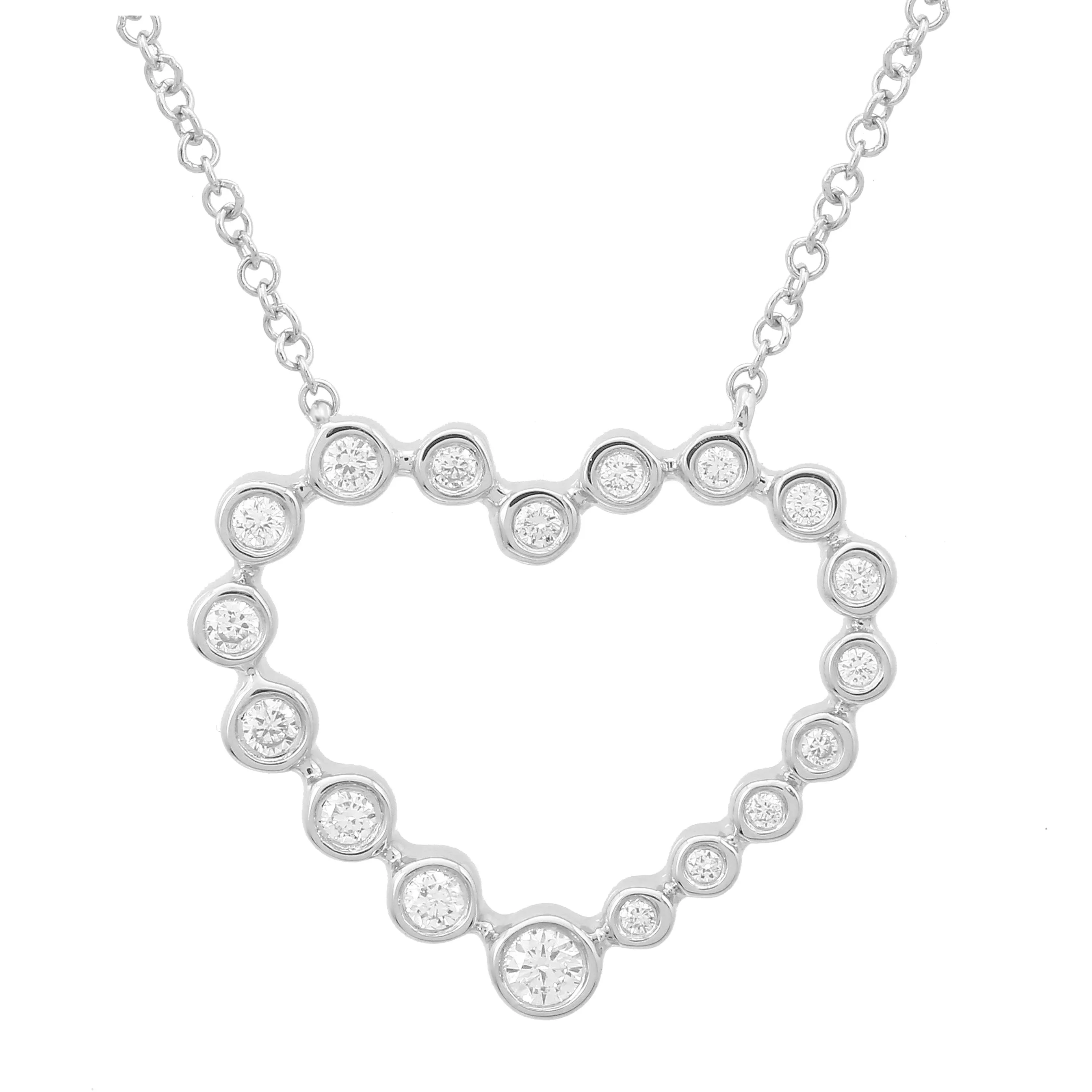 Open Heart Bezel Necklace