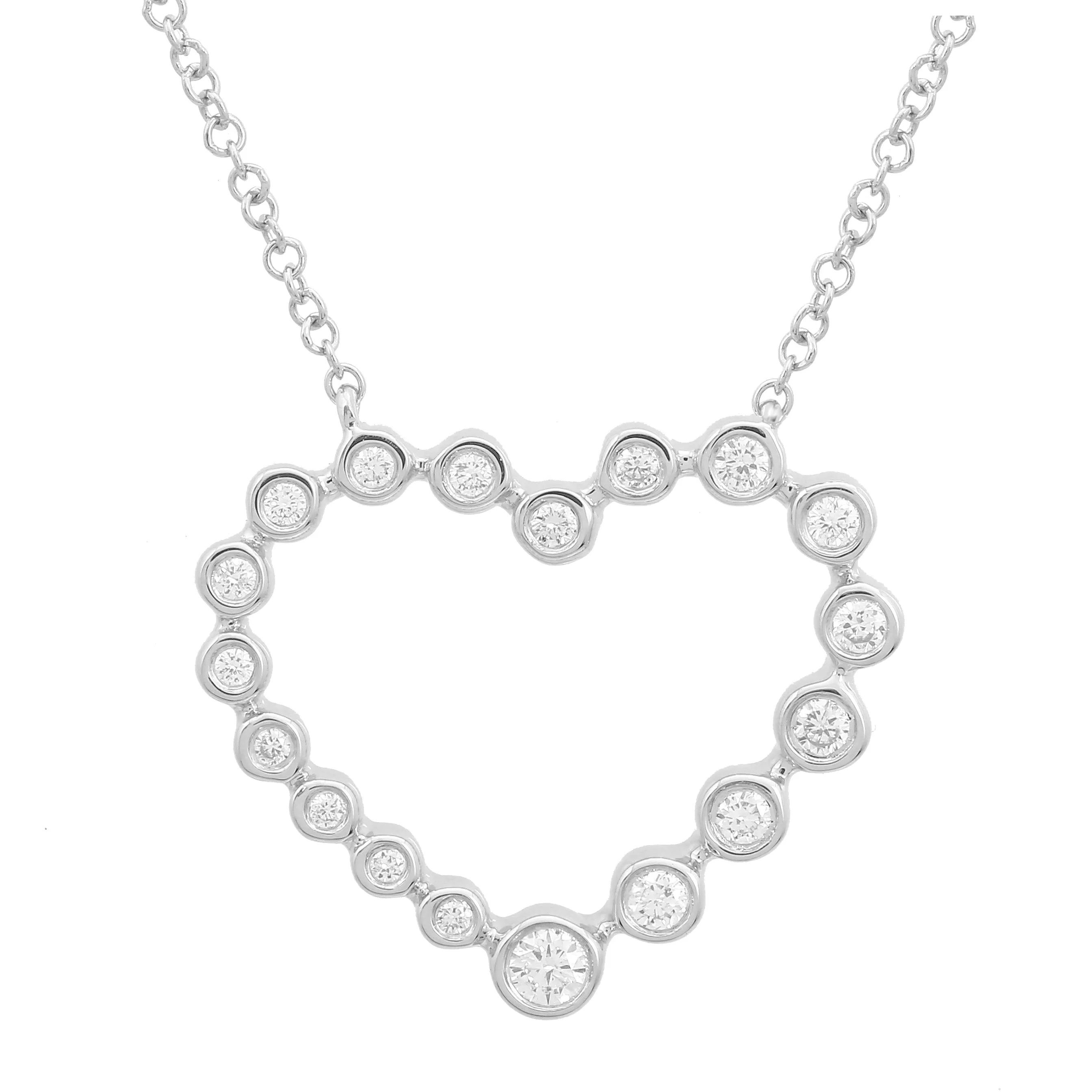 Open Heart Bezel Necklace