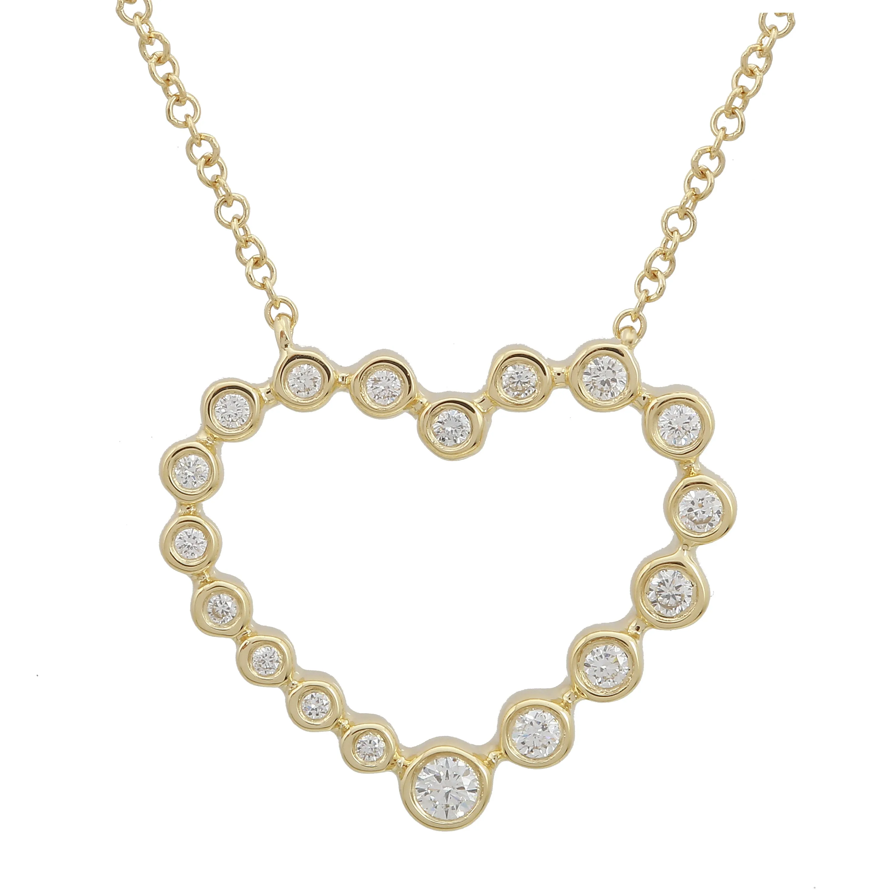 Open Heart Bezel Necklace