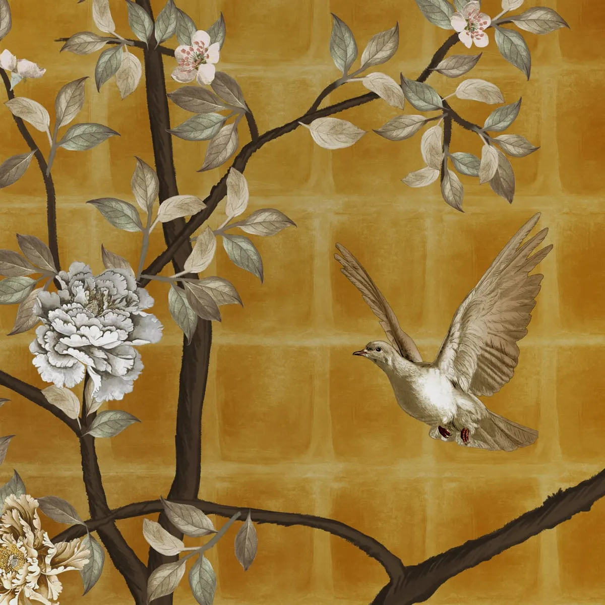 Oriental Garden, Chinoiserie Wall Wallpaper