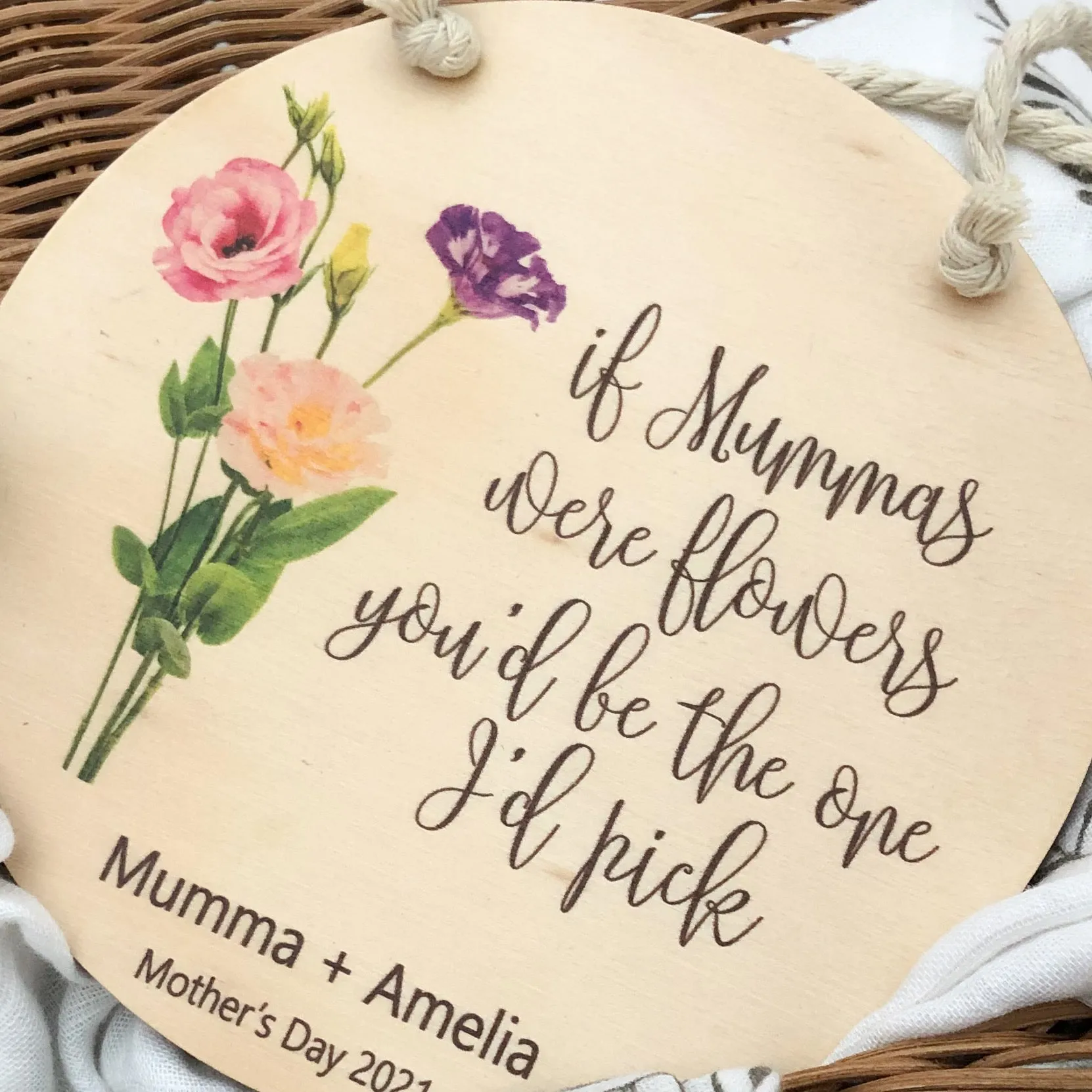 Personalised Mother's Day Hanging Plaque