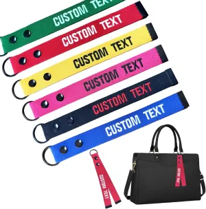 Personalized Luggage Tag, Embroider Your Name/Number, Customized Travel Soft Webbing Labels Tags for Luggage, Suitcases, Backpack