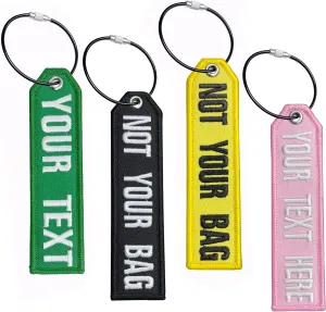 Personalized Luggage Tags, Customized Luggage Tags,Travel Suitcases Labels Tags Loops, Embroidery Baggage Tags to Quickly Spot Travel Bag Suitcase