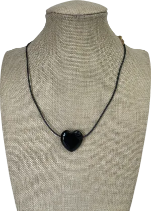 pilgrim Stay Black Agate Necklace Gold-plated