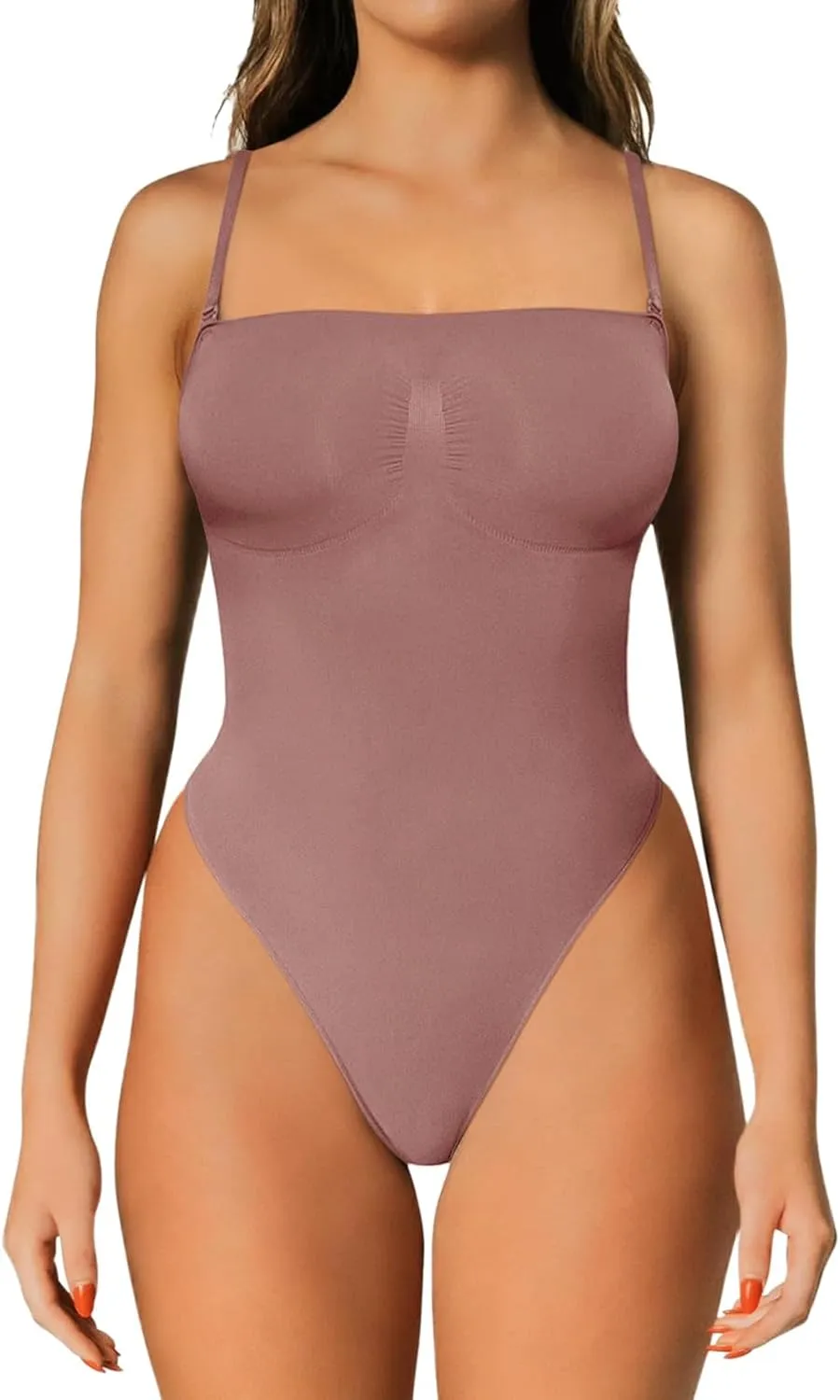 REORIA Shapewear Bodysuits for Women Tummy Control Seamless Body Shaper Sculpting Snatched Waist Butt Lifting Thigh Slimmer