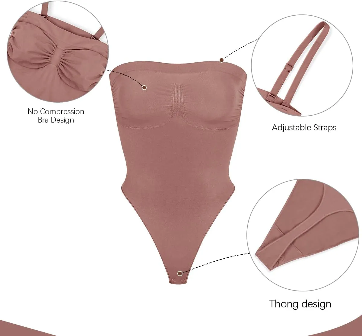 REORIA Shapewear Bodysuits for Women Tummy Control Seamless Body Shaper Sculpting Snatched Waist Butt Lifting Thigh Slimmer