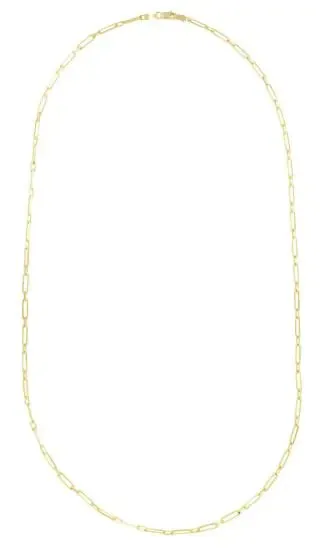 Sincerely Springer's 14k Yellow Gold 20" Paperclip Chain Necklace