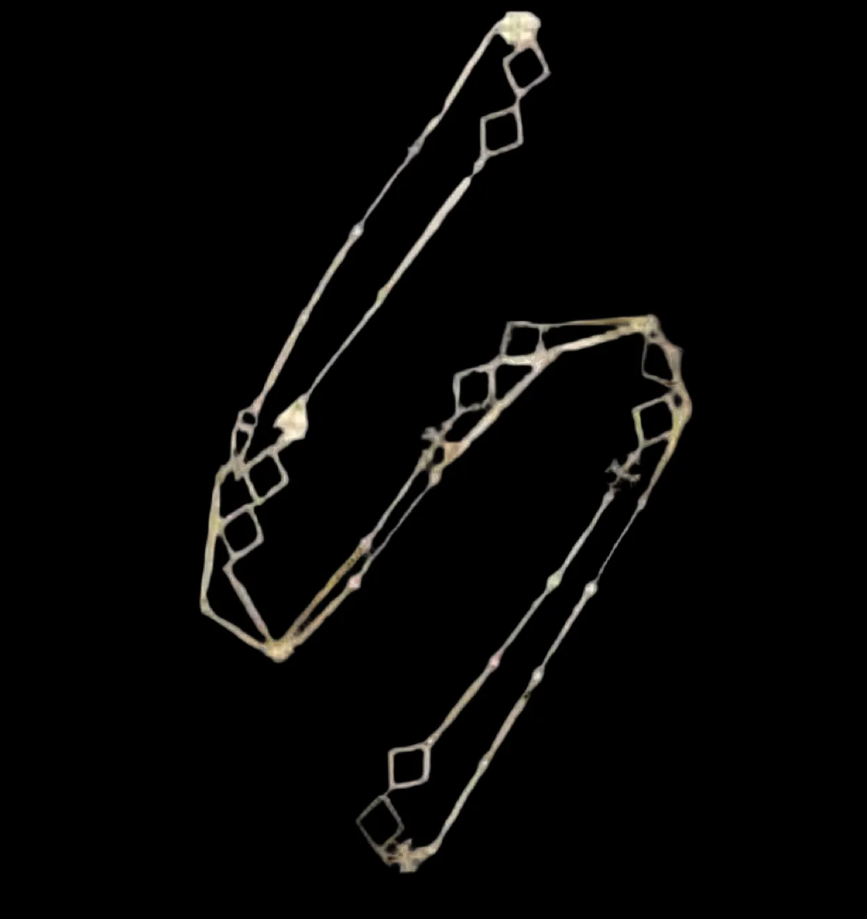 Tory Burch Roxanne Chain Long Necklace Geo Goldtone