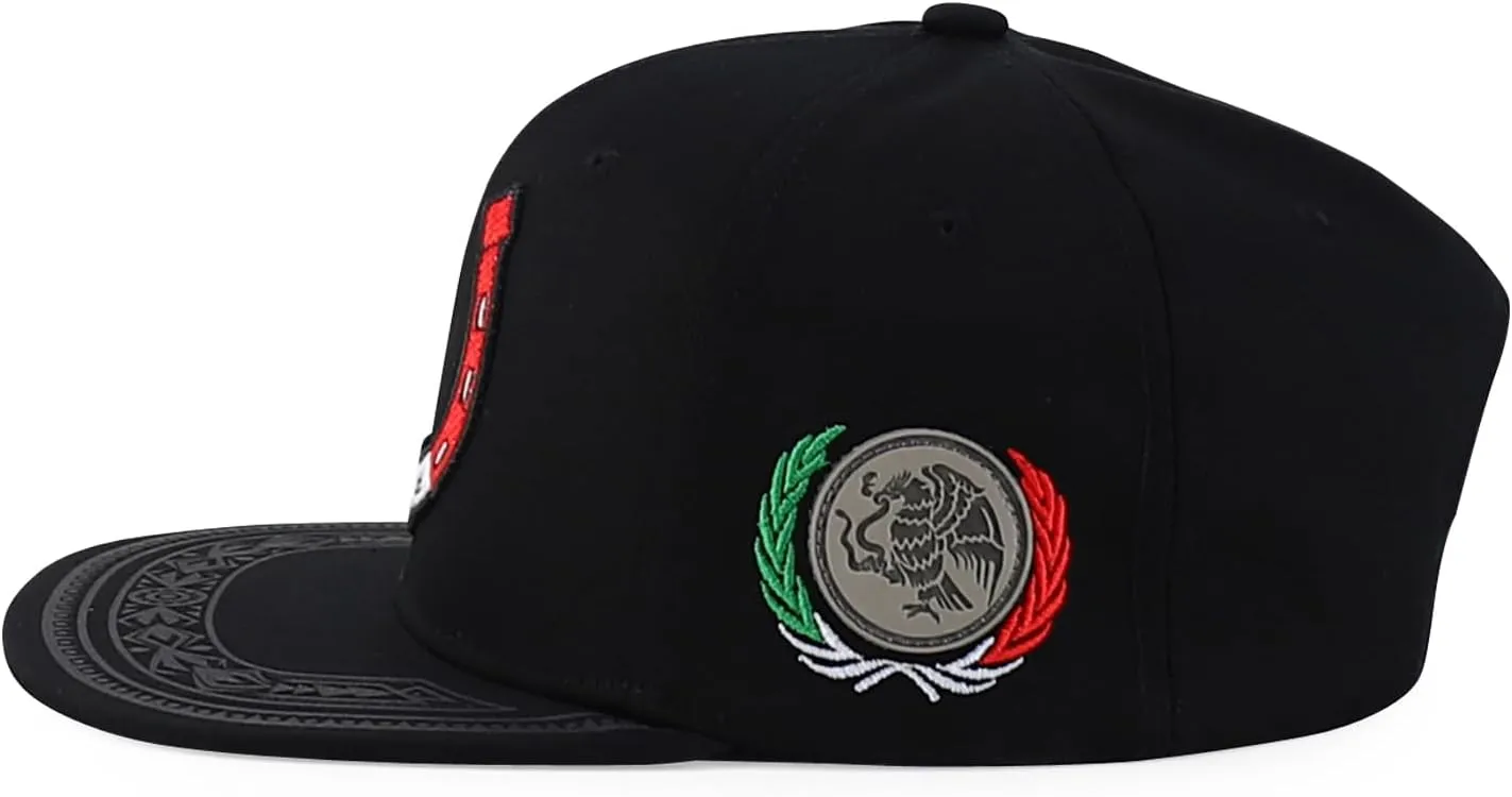 Trendy Apparel Shop Mexico Rodeo Western Design Embroidered Flat Bill Snapback Cap