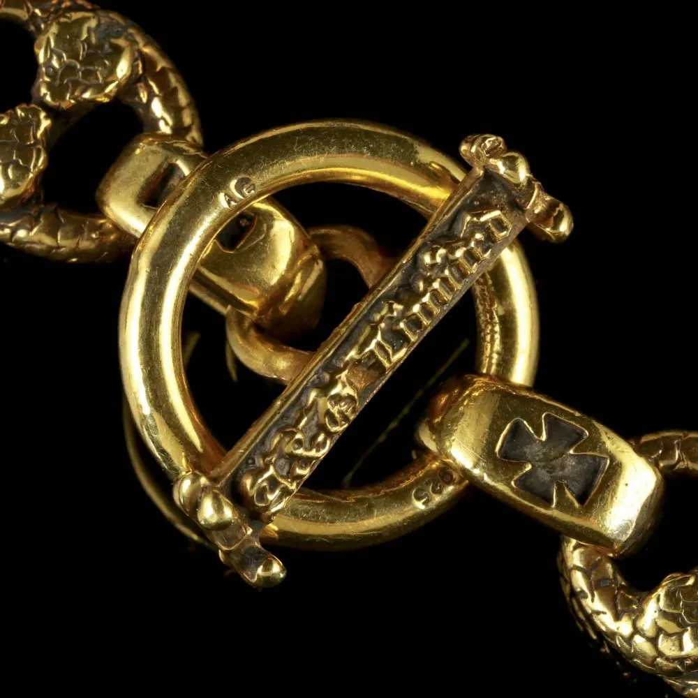 Vintage Snake Collar 18Ct Gold Silver Necklace 288 Grams