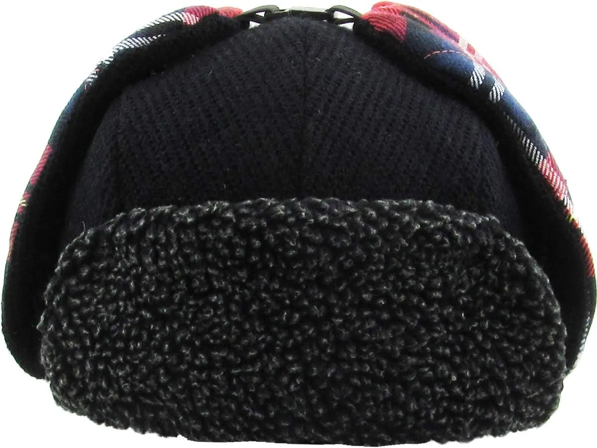 Wool Blend Aviator Trapper hat Trooper Ear Flaps Ushanka Eskimo Russian Warm Winter Cold