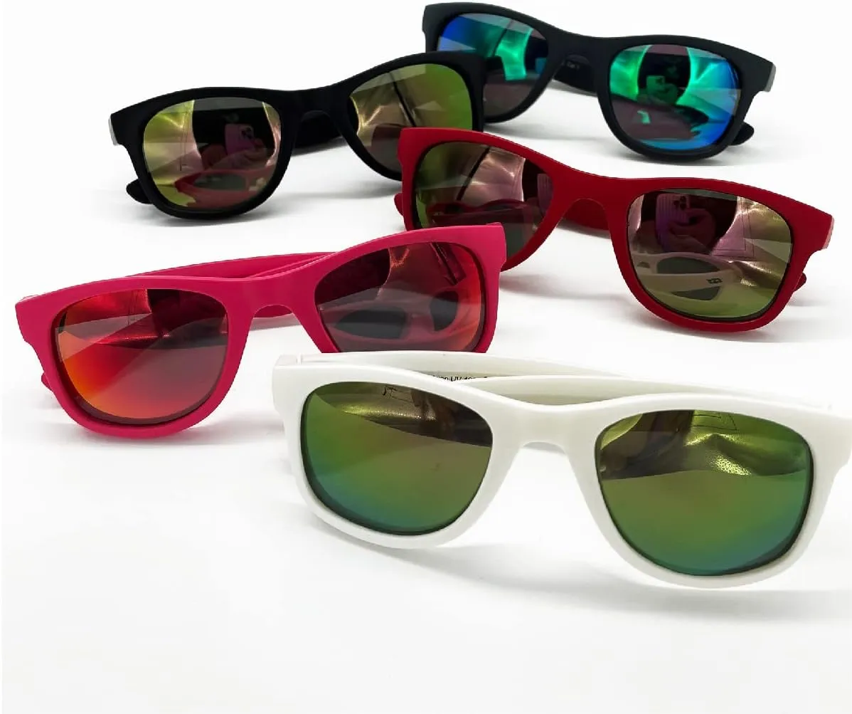 XII WY Kids Sunglasses Polarized UV Protection Flexible Rubber Glasses Shades for Boys Girls
